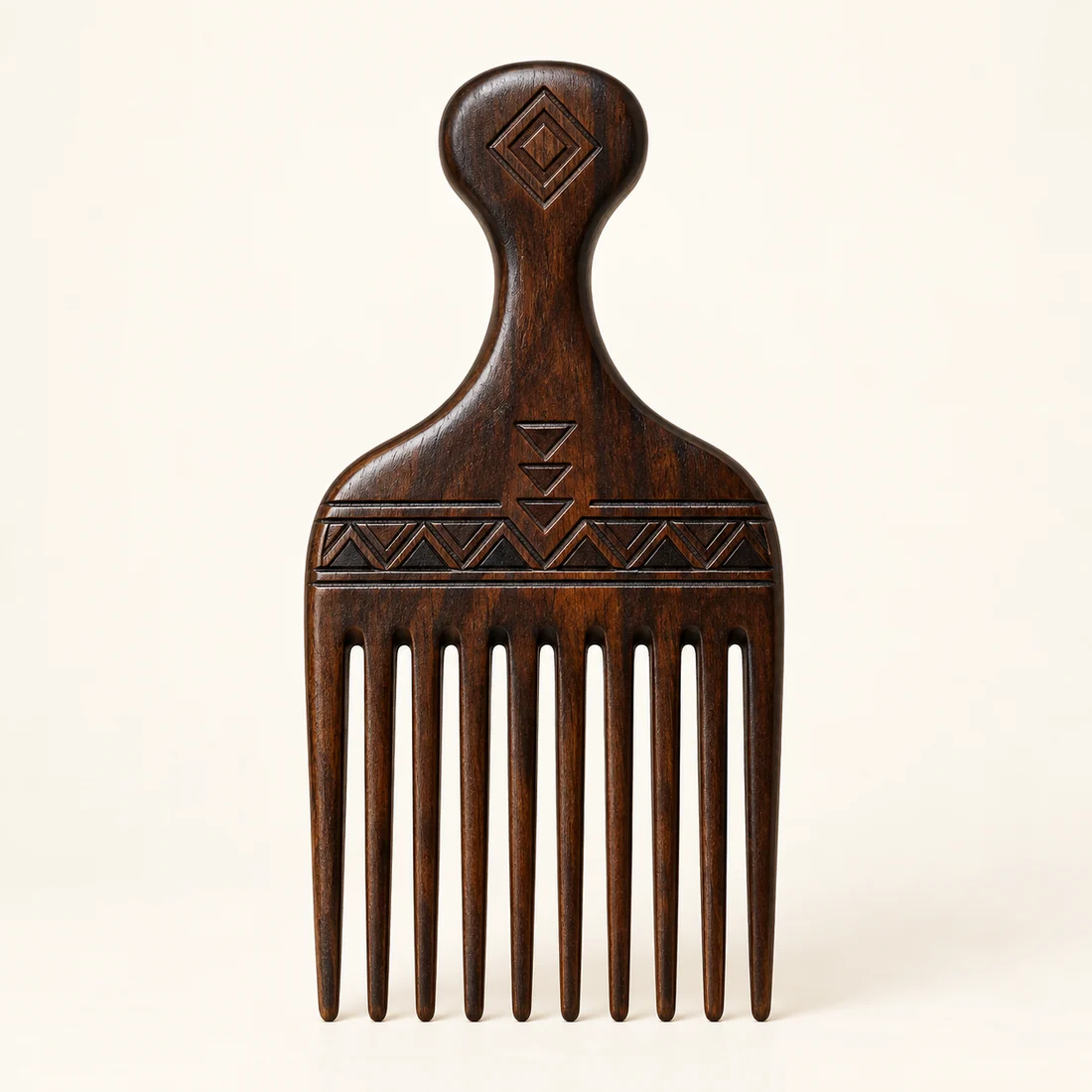 Peigne afro en bois