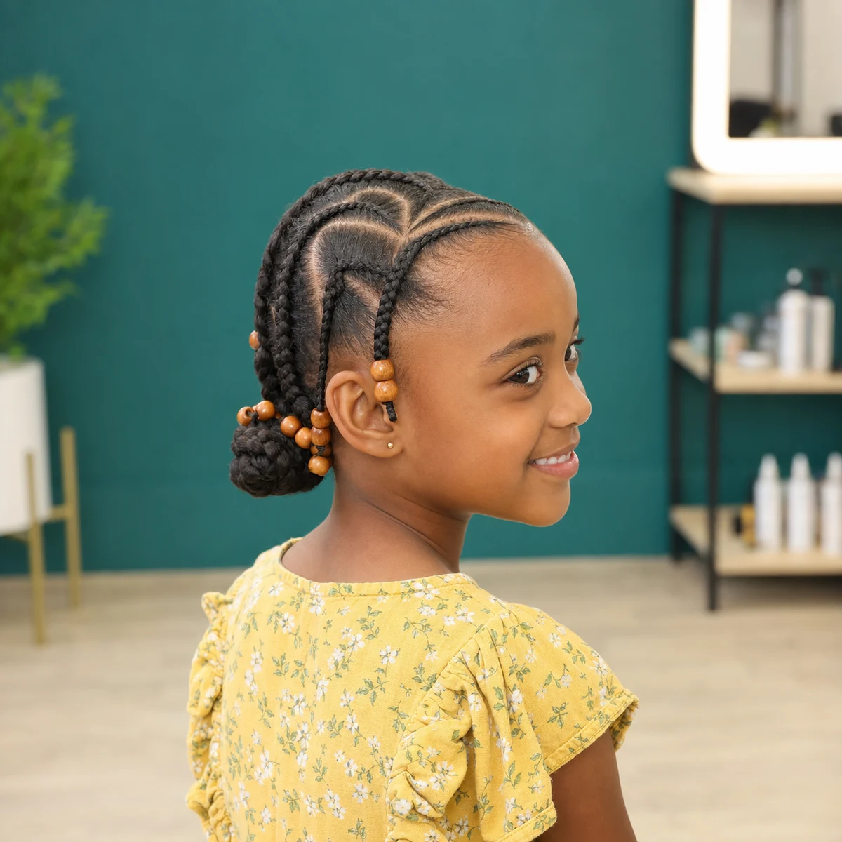Cornrows cœur et chignons