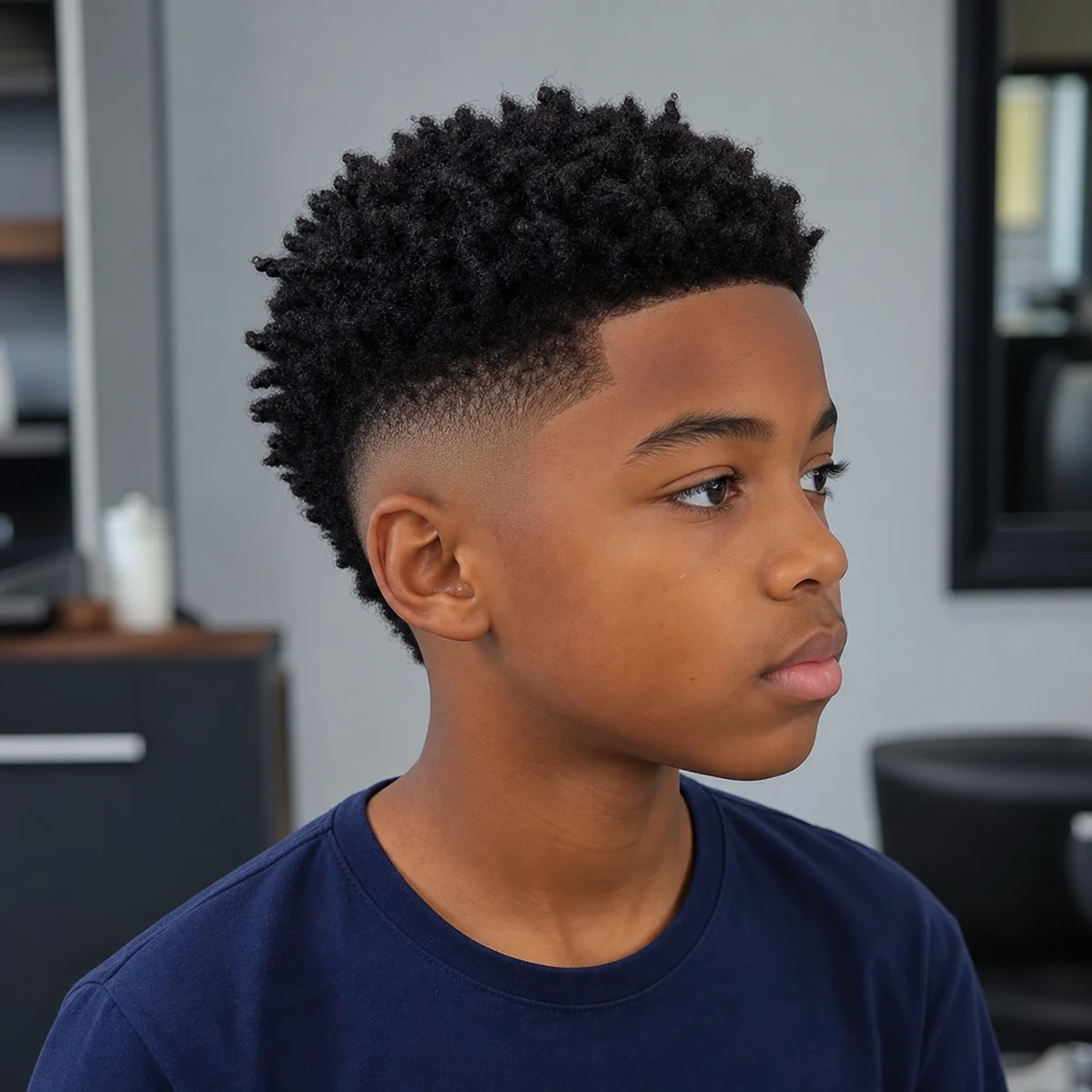 Burst fade bouclé junior