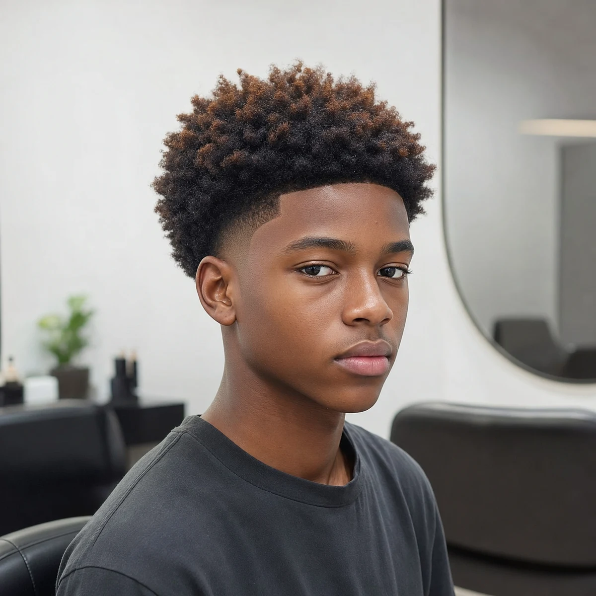 Afro taper cuivré ado