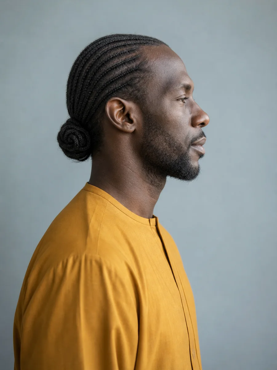 Senegalese Cornrow Bun